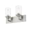 Z-Lite Savannah 2 Light Vanity, Brushed Nickel & Clear 462-2V-BN - alternate 3